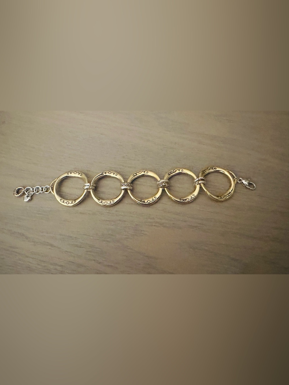 Brighton Silver & Gold Large Circular Link Bracelet - Picture 5 of 5